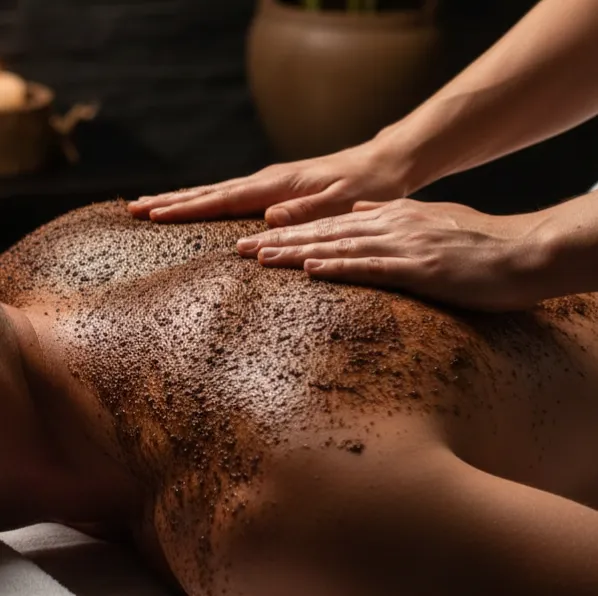 Kafijas ķermeņa pīlings un masāža